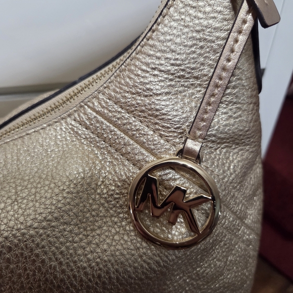 Michael Kors Metallic Gold Hobo Bag - Picture 3 of 9